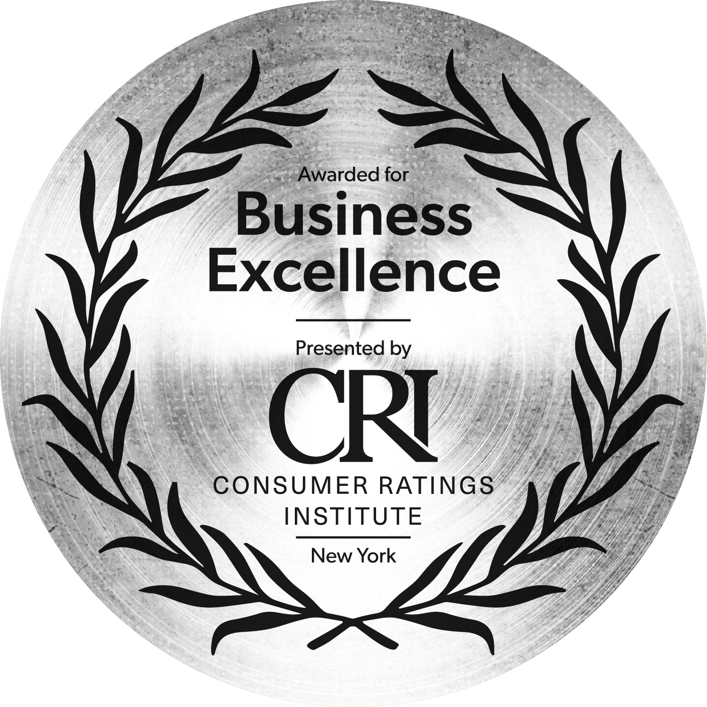 Consumer Ratings Institute Business Excellence recognition insignia